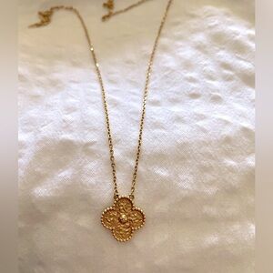 Van Cleef & Arpels 18k Yellow Gold Vintage Alhambra Pendant Necklace